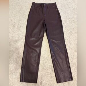 Express Dark Purple Faux Leather Pants